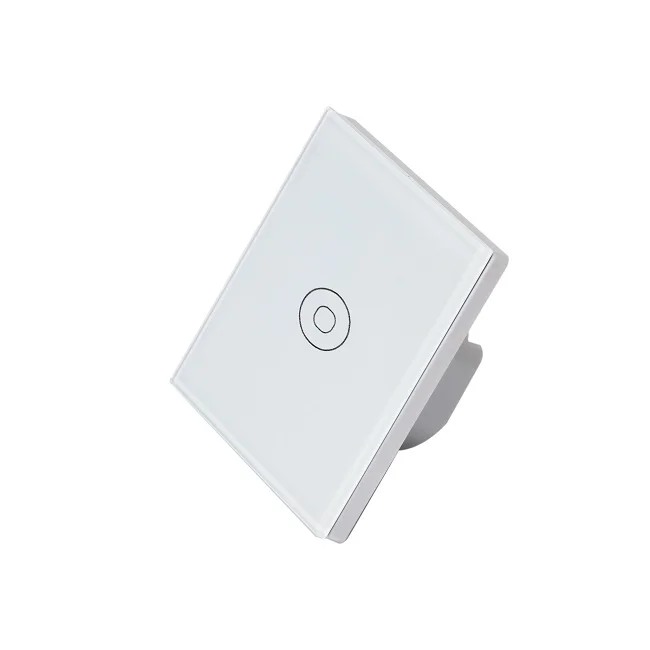 1gang switch white Timethinker ЕС Стандартный, Wi-Fi+ RF Tuya 1/2/3 Стекло Панель настенный светильник Управление er для работы Alexa Google Home 433 дистанционного Управление - Комплект: 1gang switch white