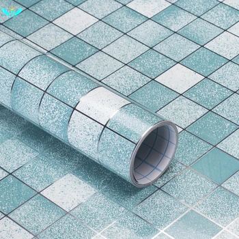 

5Meter PVC Wall Sticker Self adhesive Wallpaper Kitchen Mosaic Tile Stickers Bathroom Waterproof For Walls Decal Home Decoration