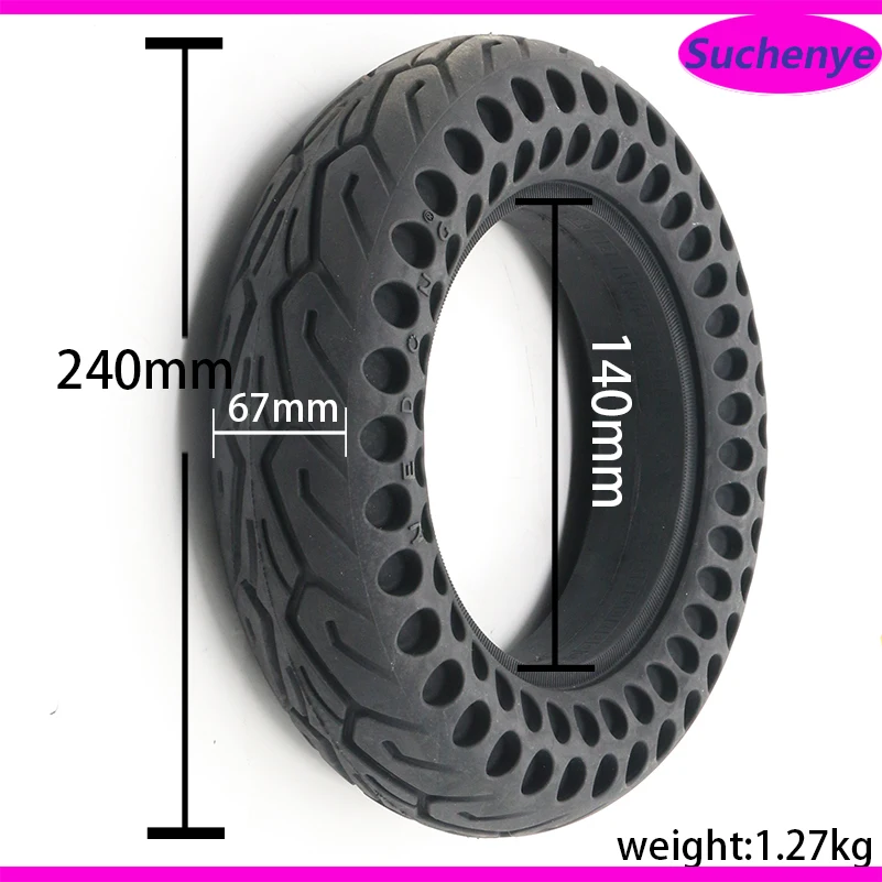 

10x2.50 honeycomb Solid Tyre 10 inch Thickened Double Honeycomb for Quick 3 ZERO 10X Inokim OX Folding Electric Scooter
