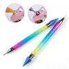 ANGNYA New Dual Heads Acrylic Metal Dotting Wax Pen Gradient Rhinestones Gem Picker Crystal Picking Nail Art Studs Dotter Tools 2
