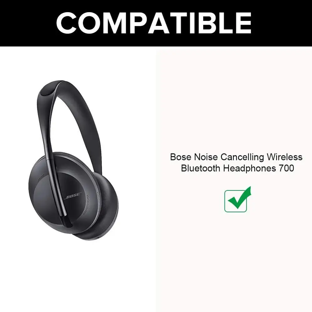 1Pair Replaceable Headphone Ear Pads Earpads Cushion Kit Muffs Parts for Bose 700 NC700 Noise Cancelling Wireless Headphones