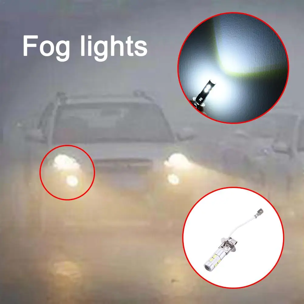 

H3 Headlight High Power 5630 Aluminum 10SMD Car Fog Lamp LED White Bulb Lamp Light Fog Light