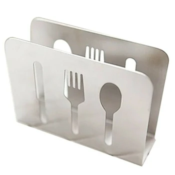 

Stainless Steel Napkin Holder Paper Case Boxes Tissue Rack Dispenser Organizer Kitchen Dining Container Table Decor