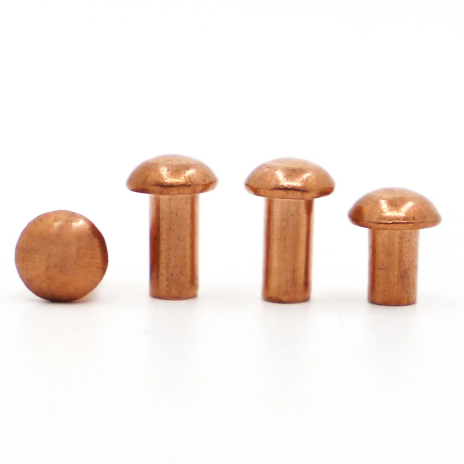 Copper Rivets 1-50pcs M1.5 M2.0 M2.5 M3 M4 M5 M6 M8 Solid Round Head Alloy Self-plugging GB867