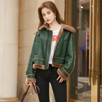 

Real Fur Coat Women Vintage Winter Coat Women Sheep Shearing Real Leather Jacket Abrigos Mujer Invierno 2020 ZHWQ8000101 YY642