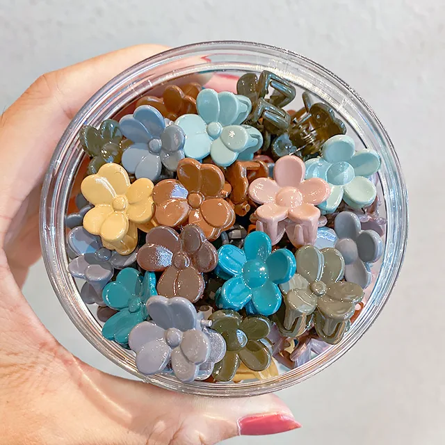 Ruoshui 50pcs Children Cartoon Hair Claws Girls Lovely Hairpins Hair Crab Baby Hair Accessories Hair Clips Headwear Barrettes style 29