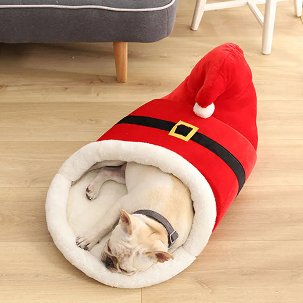 DogMEGA Christmas Warm Soft Dog Bed