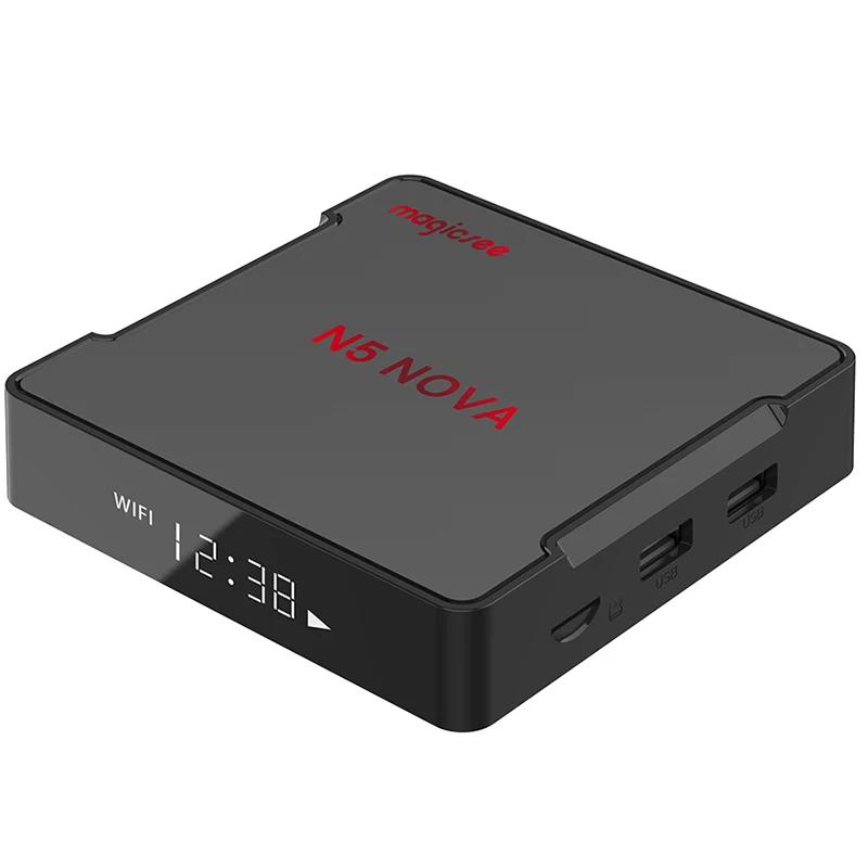 Magicsee N5 NOVA Android 9.0 TV Box Rockchip3318 4GB RAM+64GB ROM 2.4GHz+5GHz WiFi Bluetooth 4.0 Support 4K 2.4G Voice Remote