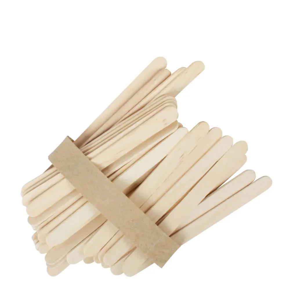 50PCS/SET Wood Sticks Beauty Body Tools Hair Removal Wax Wood Stick Wax Stick Ice Cream Stick Mask Stick Face Sticks