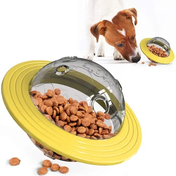 

Pet Dog Slow Treater Leaking Food Toys Dogs Food Dispensing Puzzle Toys Cats Food Leaking Toy Cat UFO Ball Pet Slow Treat Toy