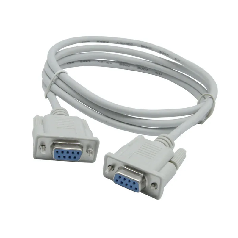 

9-pin socket connector serial null modem cable adapter