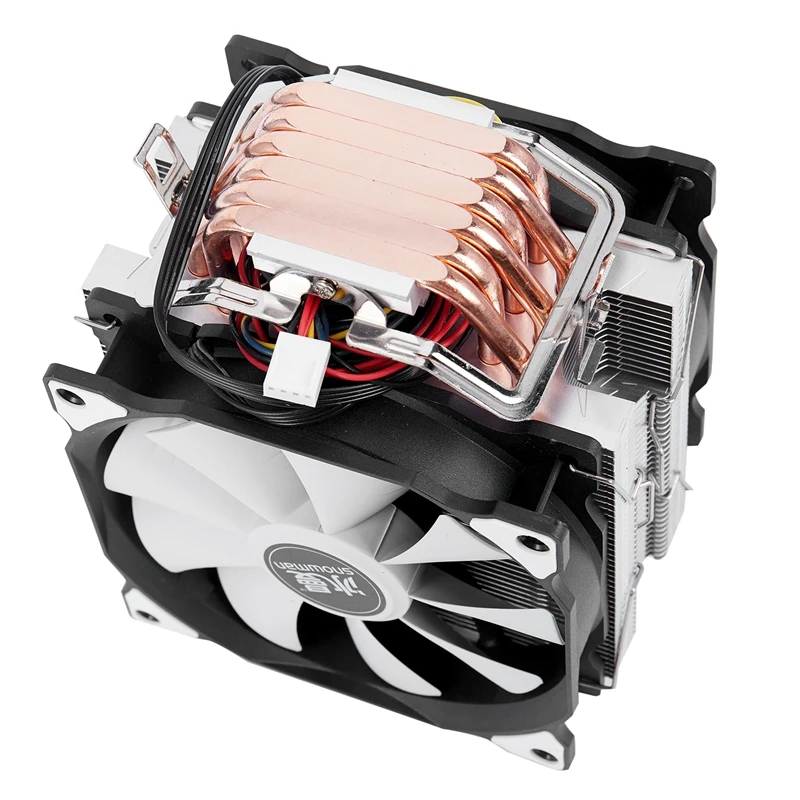 Снеговик 4PIN cpu cooler 6 heatpipe двойные вентиляторы охлаждения 12 см вентилятор LGA775 1151 115x1366 Поддержка Intel AMD