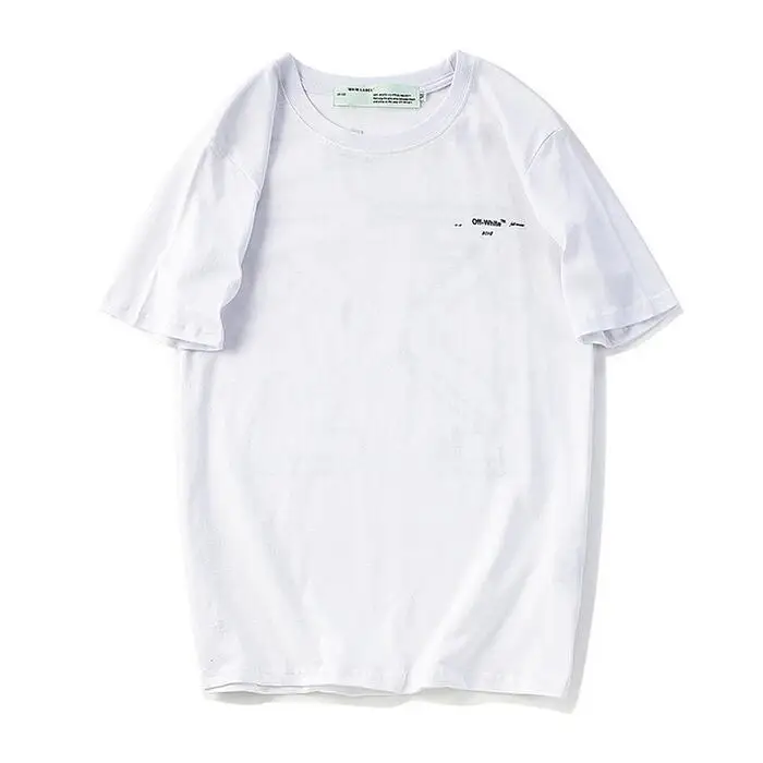 3D эскиз стрелы 18ss Off-White OW для мужчин и женщин унисекс пара влюбленных Милая модели хлопок Круглый вырез короткий рукав Футболка