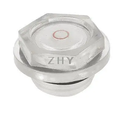 

1" Thread Diameter Air Compressor Fittings Clear Plastic Oil Sight Glass