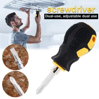 

Small Screwdriver Metal Black Yellow Ratchet Wrench Repair Tool Disassemble Hand Operated Tools Dual Purpose Screwdriver