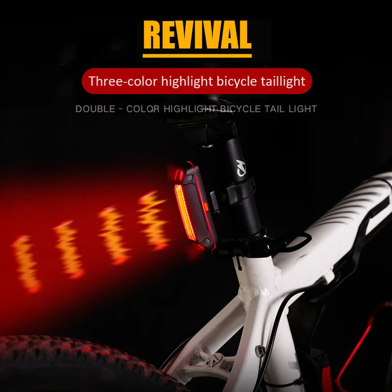 

Charging Bicycle Light Taillight Safety Warning Light Laser Tail Light LED USB Waterproof Bike Cycling Rechargeable Rear Light