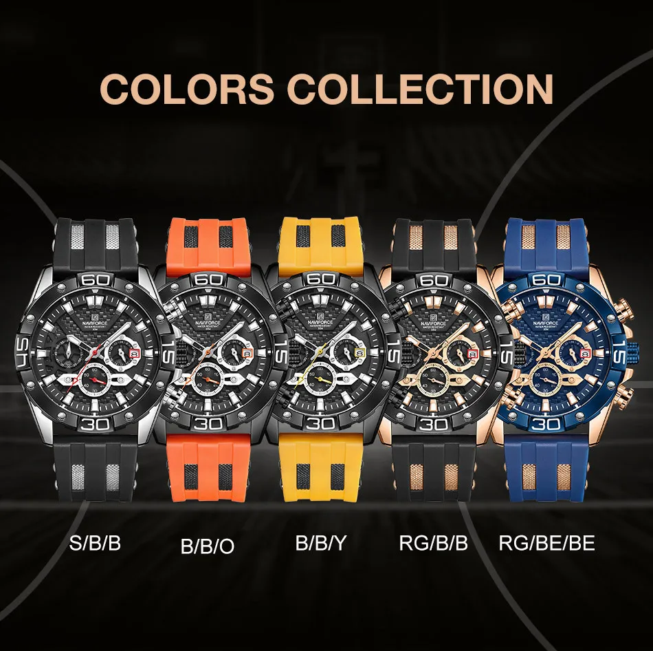 Naviforce NF8019 Silicone Strap Wrist Watch 13