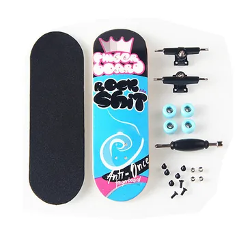 

Wooden Fingerboard Professional Finger Skate Board Wood Basic Fingerboars With Bearings Wheel Foam Tape Set Blue Colours