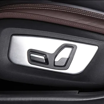 

Chrome Car Styling Front Seat Adjustment Buttons Panel Decorative Cover Trim For BMW 5 Series G30 G38 2018 Interior Accessories