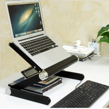 

Multi Functional Adjustable Portable Laptop Table Stand Lap Sofa Bed Tray Computer Notebook Desk Bed Table With fan
