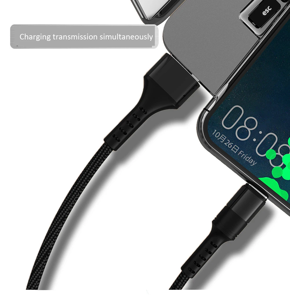 Кабель usb type c для huawei P9/P10/P20/P30pro FCP 5A Быстрая зарядка QC4.0 3,0 нейлоновый переплет кабель передачи данных 1 м/1,5 м/2 м