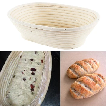 

Round/Oval Natural Rattan Bread Fermentation Basket Long Dough Proofing Loaf Proving Mold Home Baking Pastry Tools Bakeware
