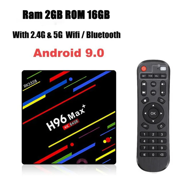 2G 16G Normal Remote H96 MAX Plus смарт ТВ коробка Android 9,0 tv box 4 Гб 64 Гб RK3328 смарт тв приставка 4 ядра 5G Wi-Fi 4 K 3D H.265 медиаплеер pro PK X96 MAX 8,1 андроид тв приставка - Цвет: 2G 16G Normal Remote