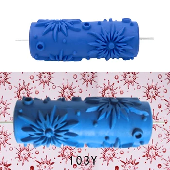

Embossed Pattern Wall Painting Stencils Brush, Sleeve Embossed Brush Painting Paint Roller DIY Wall Ceiling Decorations Tool