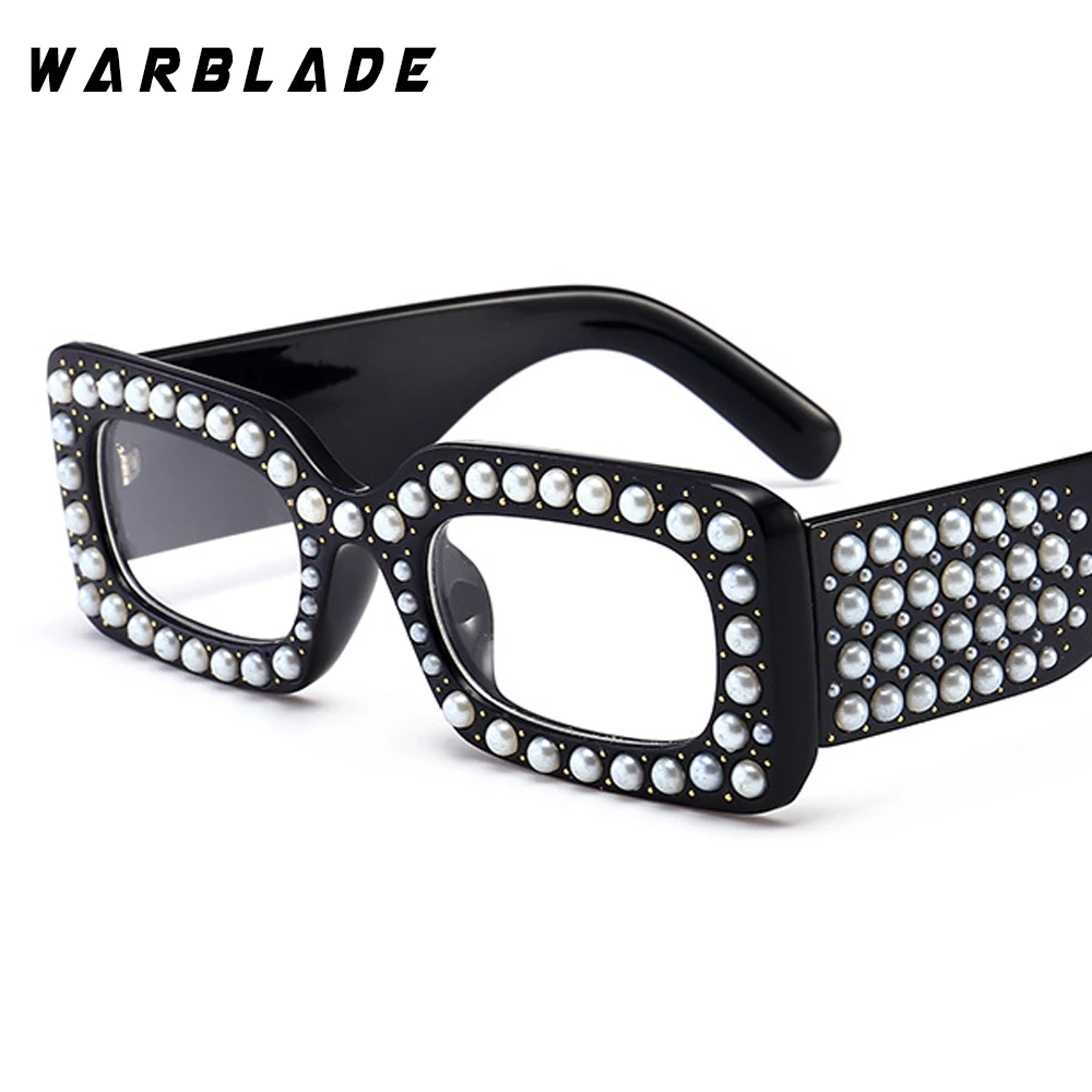 WarBLade новые модные женские качественные перламутровые Квадратные Солнцезащитные очки для женщин Винтажный фирменный дизайн роскошные солнцезащитные очки женские мужские
