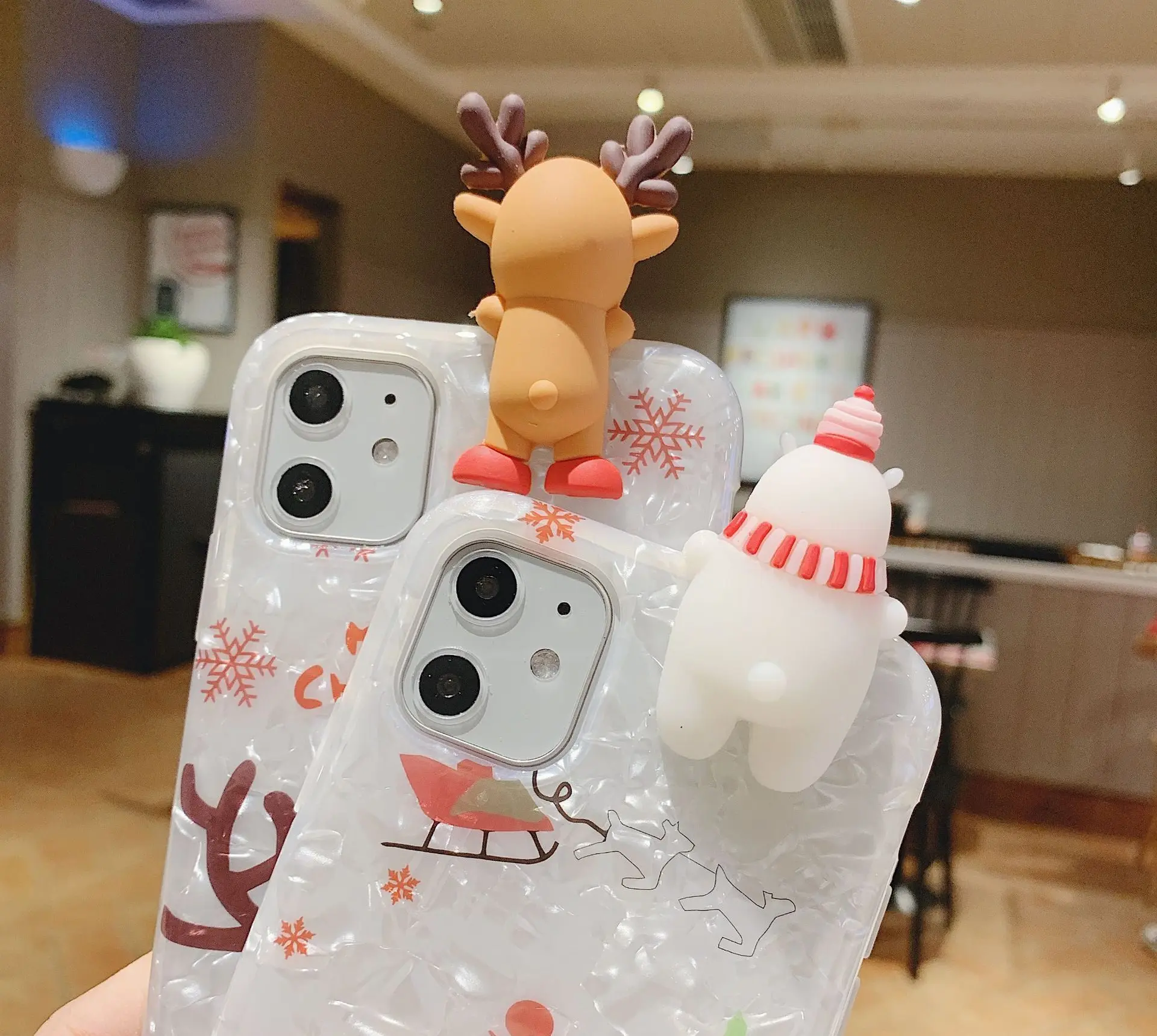 OTMIL для iPhone 11 11Pro XR XS Max 6 6S 7 8Plus мультяшный Веселый Рождественский Олень чехол для телефона оболочка с рисунком слова мягкая IMD задняя крышка