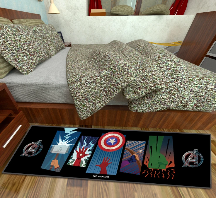 Аниме Мстители Marvel команда Капитан Америка напольный коврик дверной коврик длинный коврик ковер для комнаты кухни дома сада нескользящий дверной коврик