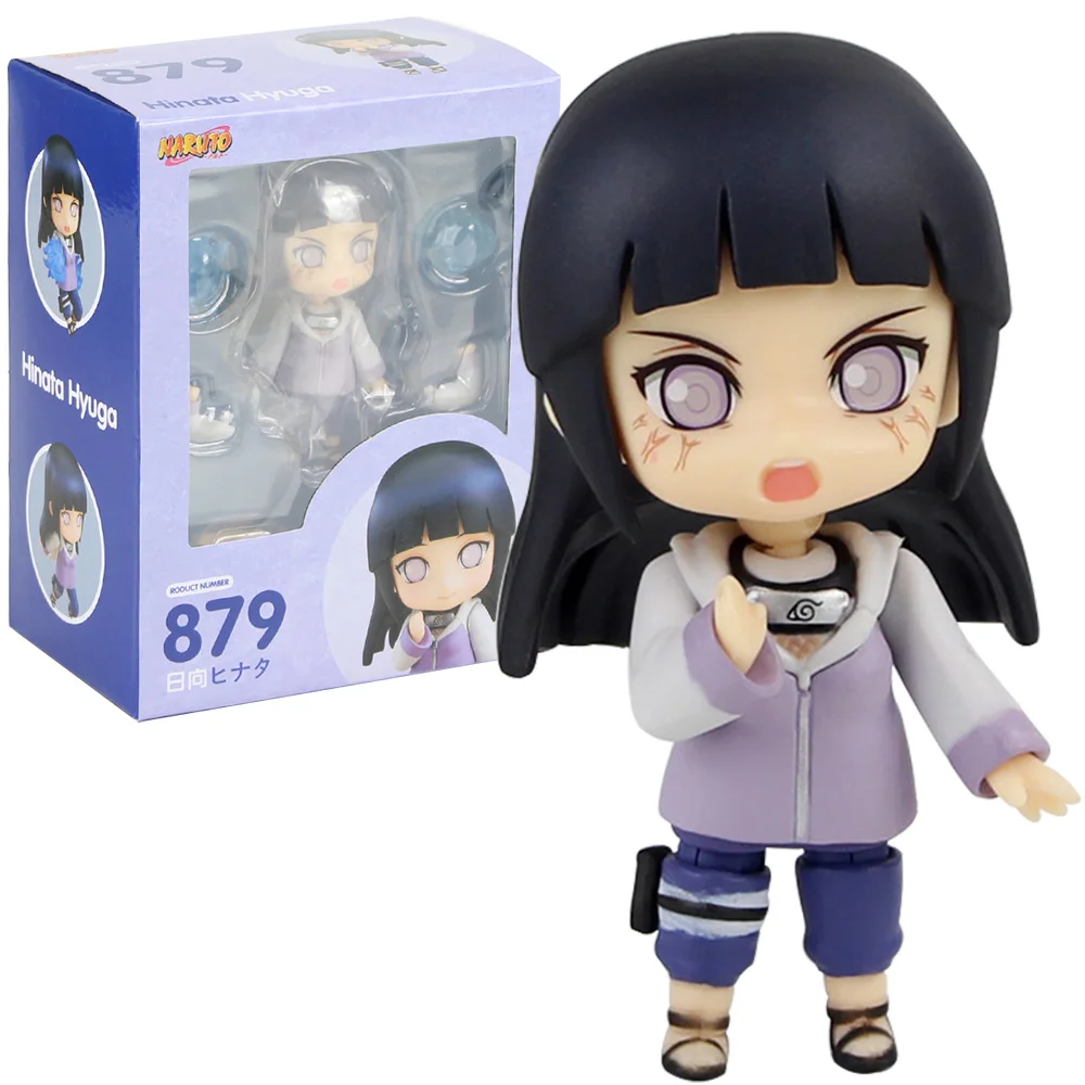 

9cm Naruto Shippuden Hinata Hyuga Nendoroid 879 Q Version Movable Cute Figurine PVC Action Figure Collection Model Toys