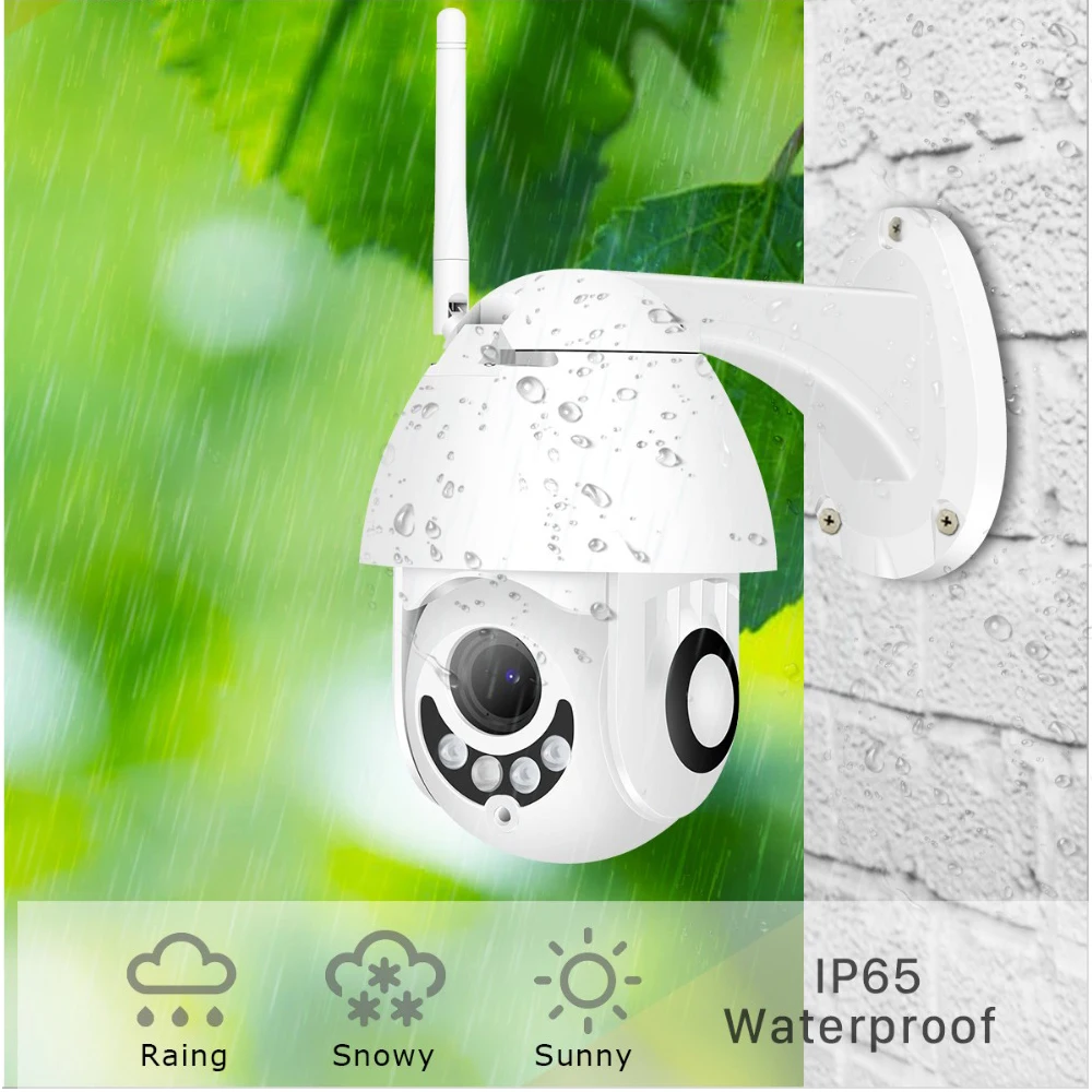 

1080P H.265 Speed Dome Outdoor WiFi Wireless Pan Tilt IP Camera 2 Way Audio SD Card IR Vision IP ONVIF Video Surveillance