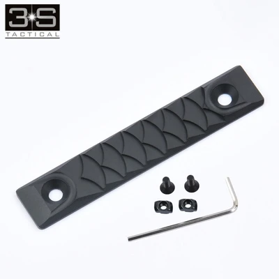 For M Lok Rail and Keymod Rail RS CNC Handguard Rail Cover 120mm/80mm Two Version Railscales Hunting Weaver Picatinny Rail - Цвет: 8CM-DR
