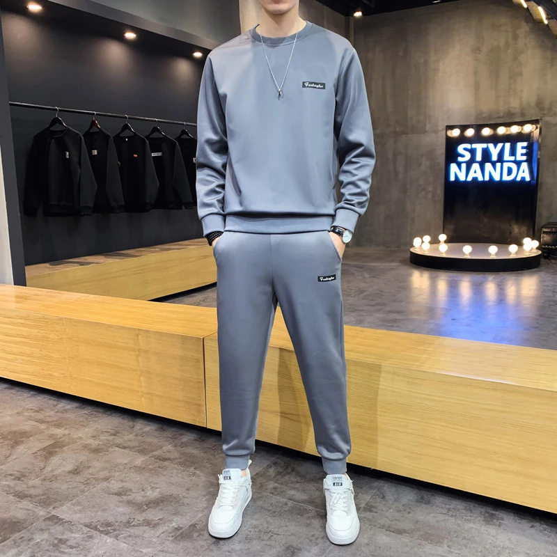 Autumn New Men Casual Solid Sets Splice Jogger Tracksuit Sweatshirts+Pants 2PC Sets Men's Sportswear Sport Suit Clothing D3010 Autumn New Men Casual Solid Sets Splice Jogger Tracksuit Sweatshirts+Pants 2PC Sets Men's Sportswear Sport Suit Clothing D3010