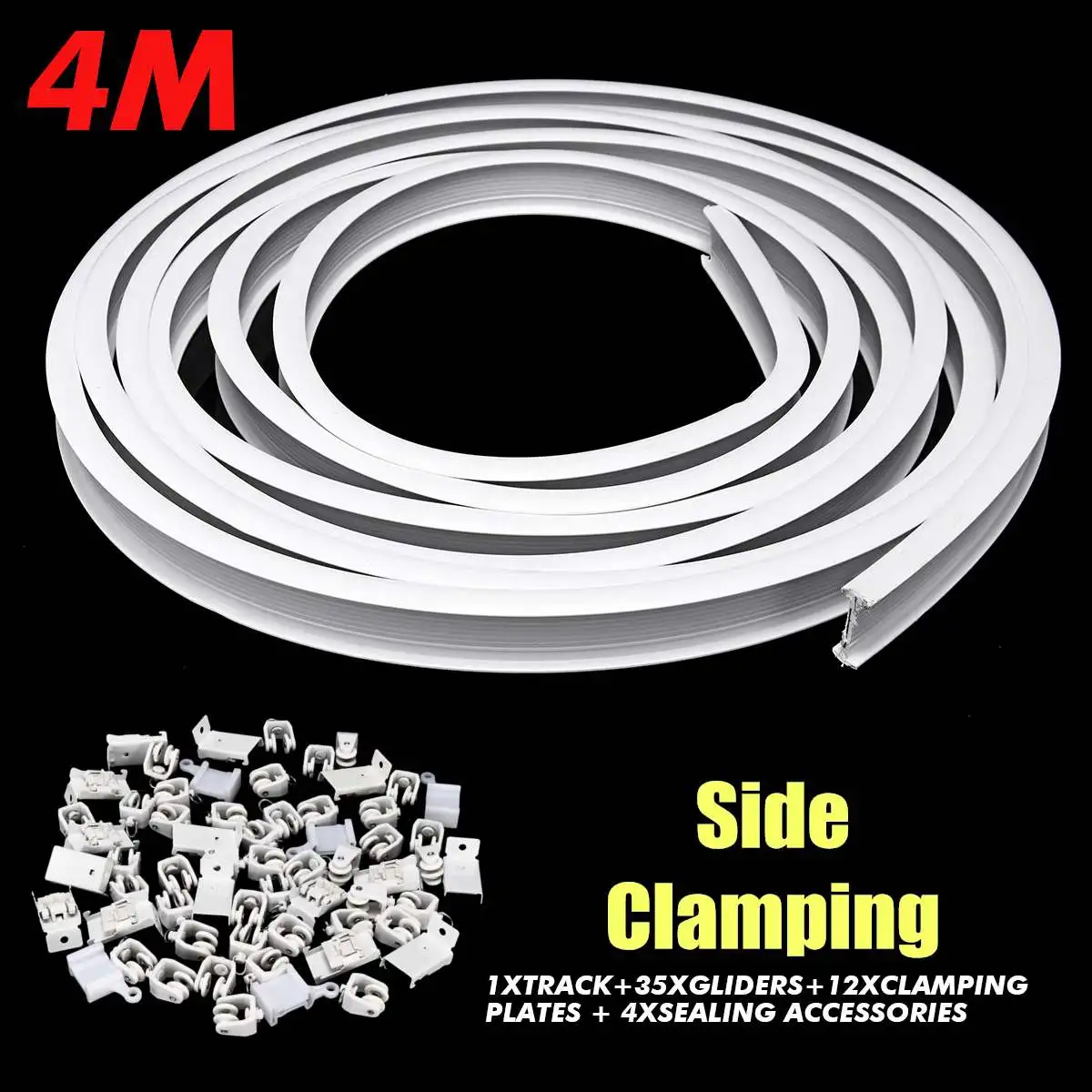 1M/2M/3M/4M/5M/6M Flexible Ceiling Curtain Track Bendable Window Rod Rail  Straight Curve Curtain Accessories Kit Home Decor