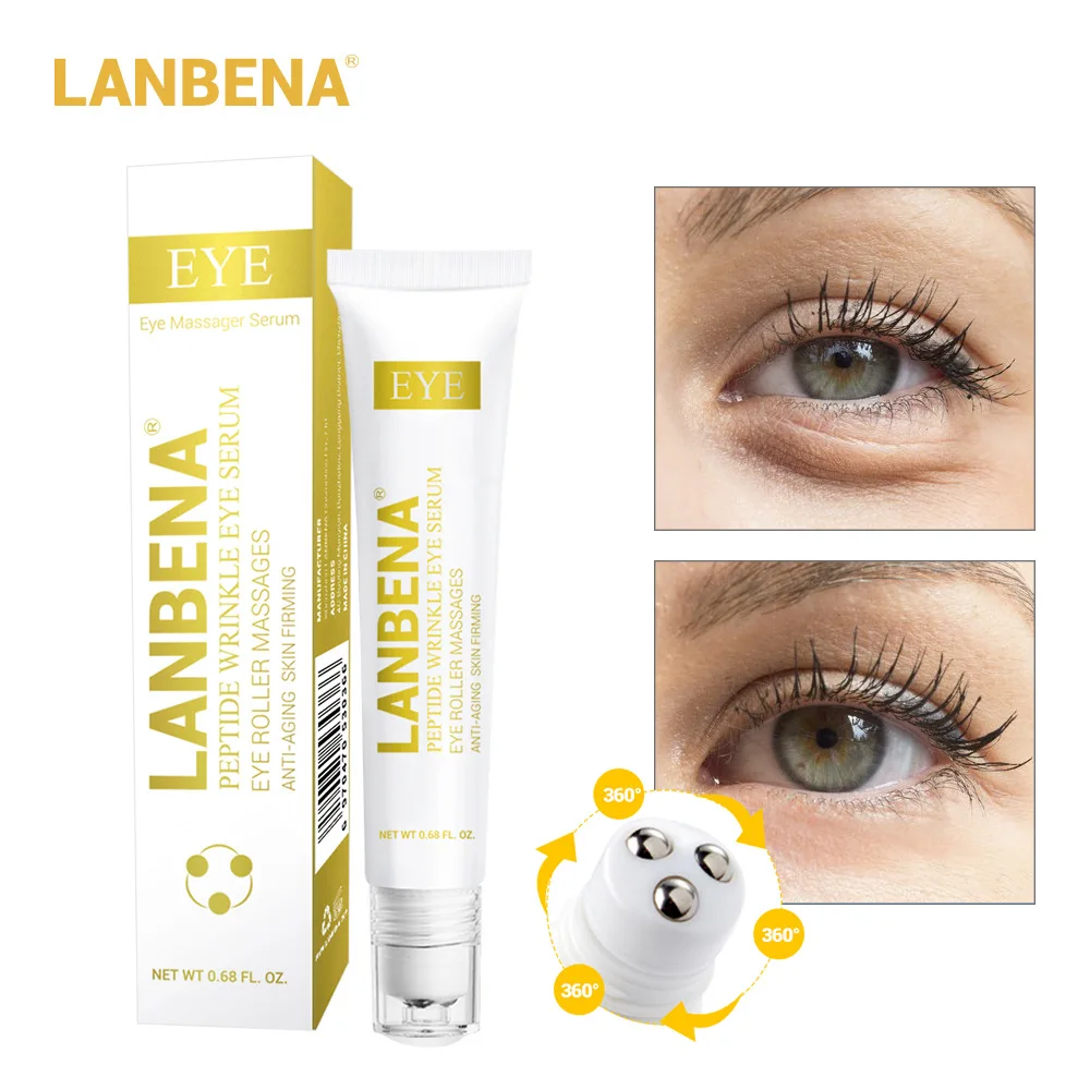 

LANBENA Peptide Wrinkle Eye Serum Anti-Puffiness Fine Lines Dark Circle Anti-Aging Moisturizing Eye Patches Eye Care