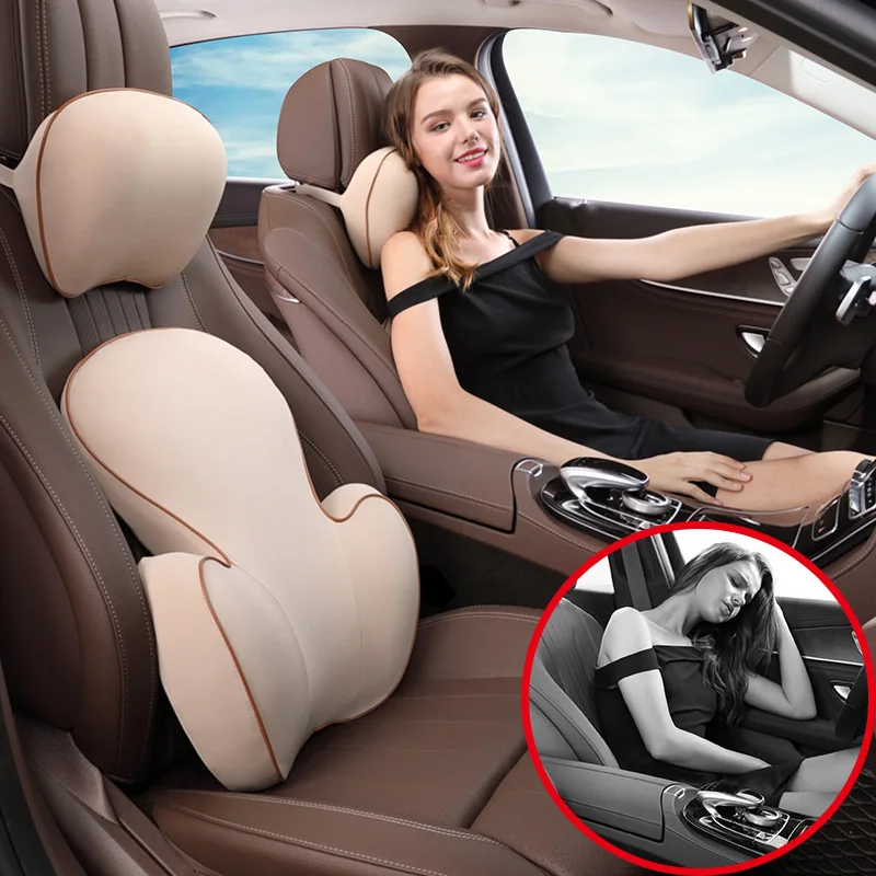 

High Quality Car Head Pillow Waist Pillow Cushion for Car Comfortable Breathable Elastic Car Styling Car accessories