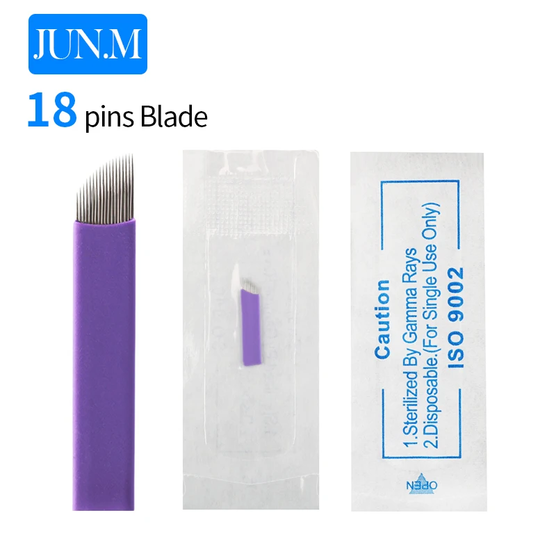 0 18 мм 100 шт./лот игла для татуировки blade18pins лезвия перманентного макияжа иглы