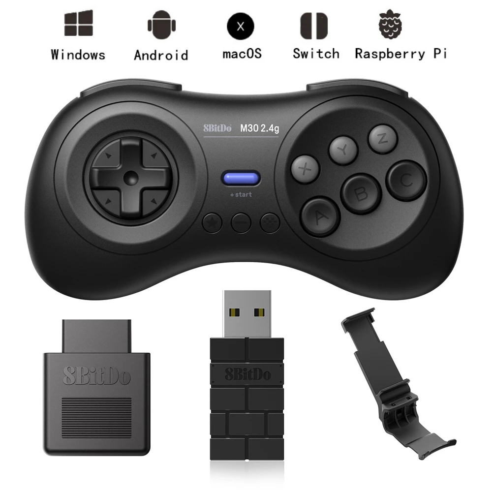 8bitdo M30 Wireless Gamepad For Sega Genesis Md Mega Drive Controller For Nintendo Switch For Raspberry Pi Pc Android Joystick Gamepads Aliexpress
