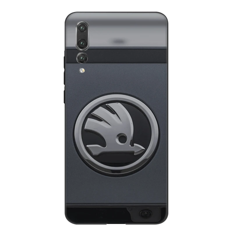 B12 Desxz Silicone Phone Case For Huawei Y5 Y6 Y7 Y9 Prime Mate 10 Nova 2i 2 3 3i 4 Pro Lite Bag Cover Skoda Car Logo Bag - Цвет: B12