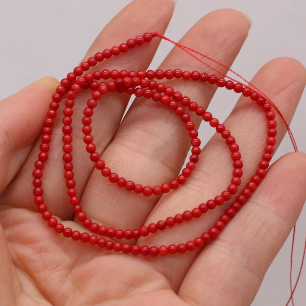 Collier Ancien En Perle De Corail Véritable - Occasion, Perles Orangées, Thème Perles, Matière Corail