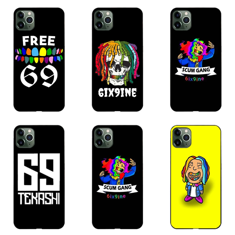 Чехол для телефона Tekashi 6ix9ine Черный силиконовый чехол Sotf из ТПУ Iphone 11pro Max 6 6s 7 8plus 5s 5