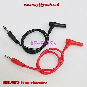 

DHL/EMS 50* Cable Banana plug right angle to Injection banana For Multimeter Test Equipment-test cable-A6