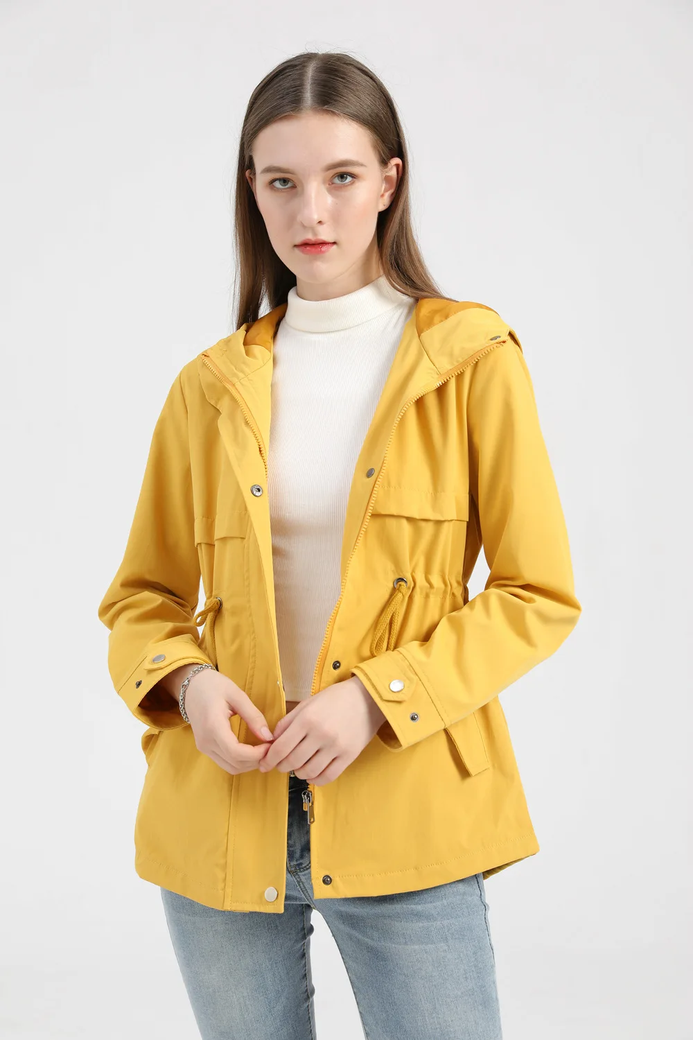 Détails de la veste à capuche