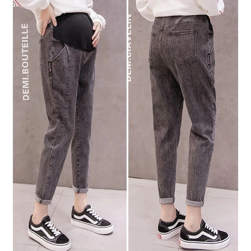 

Свободные джинсы, шаровары для беременных, брюки для беременных, Одежда для беременных, винтажные джинсы-бойфренды для беременных, эластичные брюки