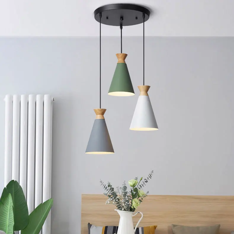 

European Style Restaurant Chandelier Three Head Modern Minimalist Creative Cool Table Dining Room Balcony Bar Counter Lighting L
