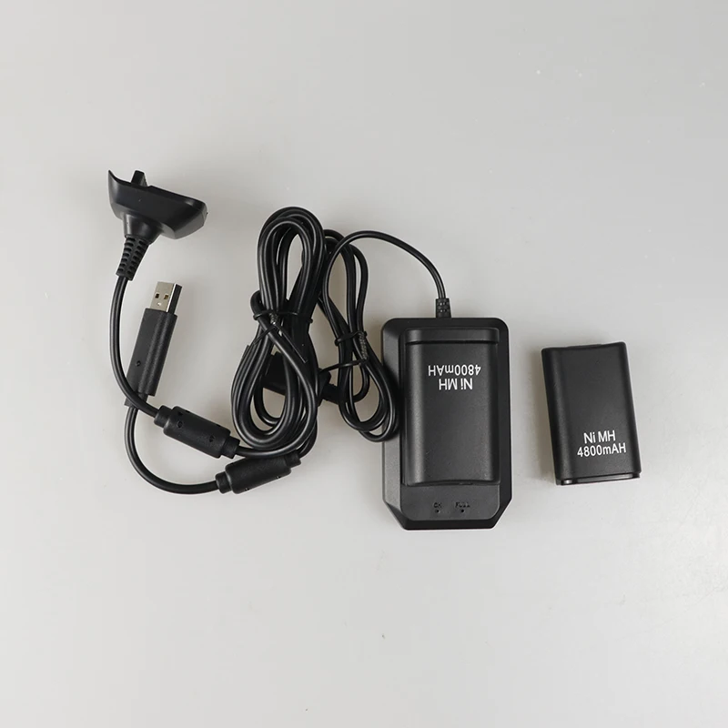 Двойная перезаряжаемая батарея+ USB кабель для зарядного устройства для xbox 360 беспроводной контроллер EM88