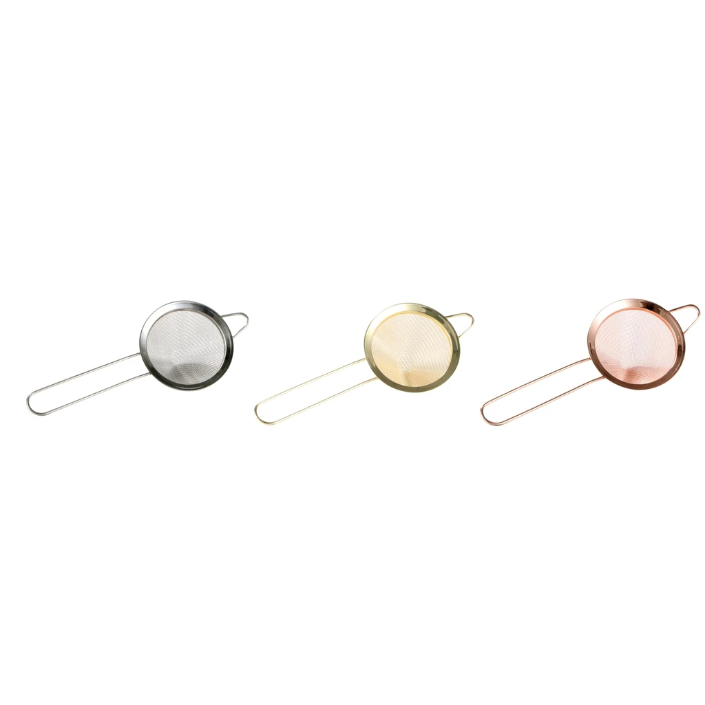 tainless Steel Mesh Oil Skimmer Soup Strainer Flour Colander Sifter Oil Skimmer Soup Strainer Flour Sieve Cocktail Strainer