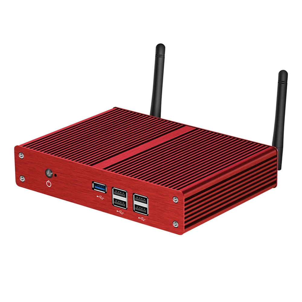 Безвентиляторный мини ПК Celeron N2830 J1800 J1900 Windows 10 настольный компьютер 2 * HDMI N2807 DDR3L HTPC